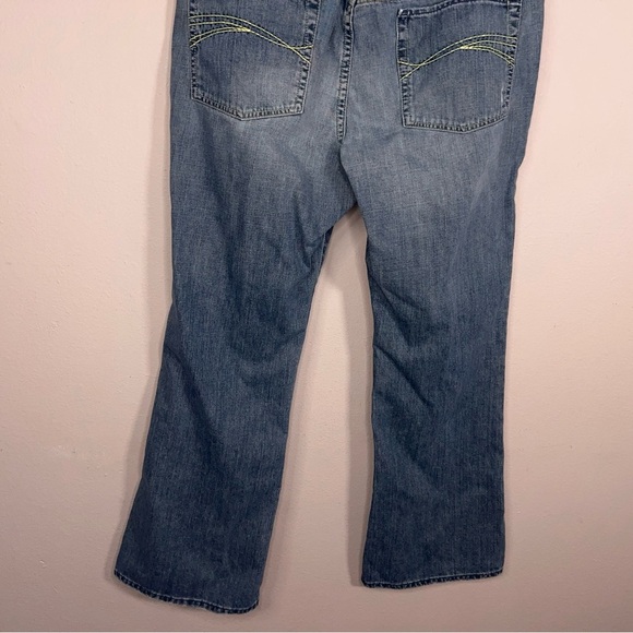 Size 18 Short Old Navy Distressed Bootcut Denim Jeans Blue Western Low Waist - Picture 13 of 16